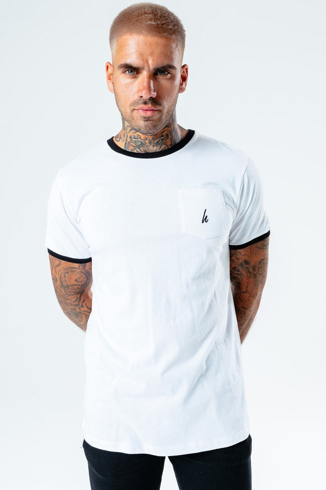 HYPE WHITE RINGER MEN'S T-SHIRT