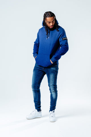 Hype Navy Speckle Fade Men'S Pullover Hoodie