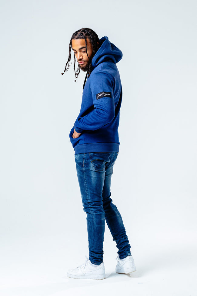 Hype Navy Speckle Fade Men'S Pullover Hoodie