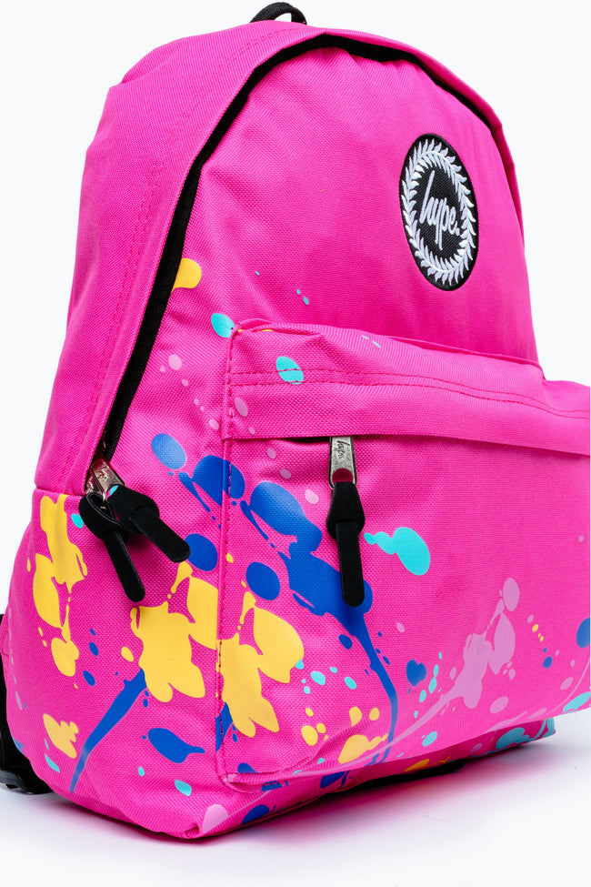 Hype Pink Paint Splatter Backpack