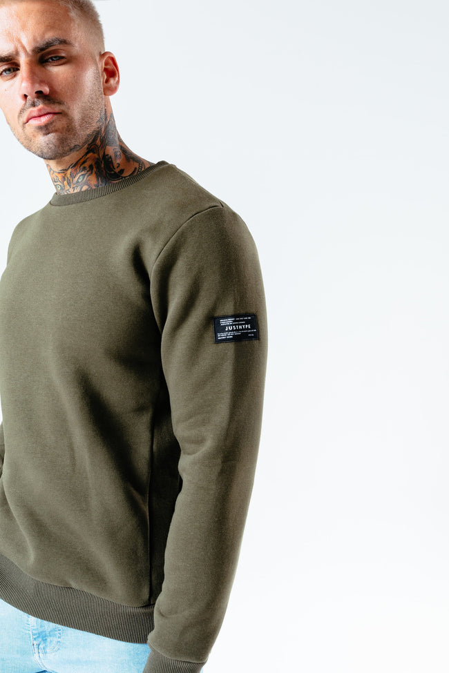 Hype Khaki Insignia Men'S Crew Neck