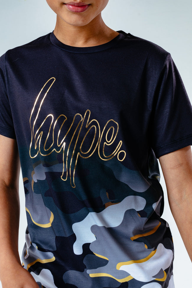 Hype Gold Line Camo Kids T-Shirt