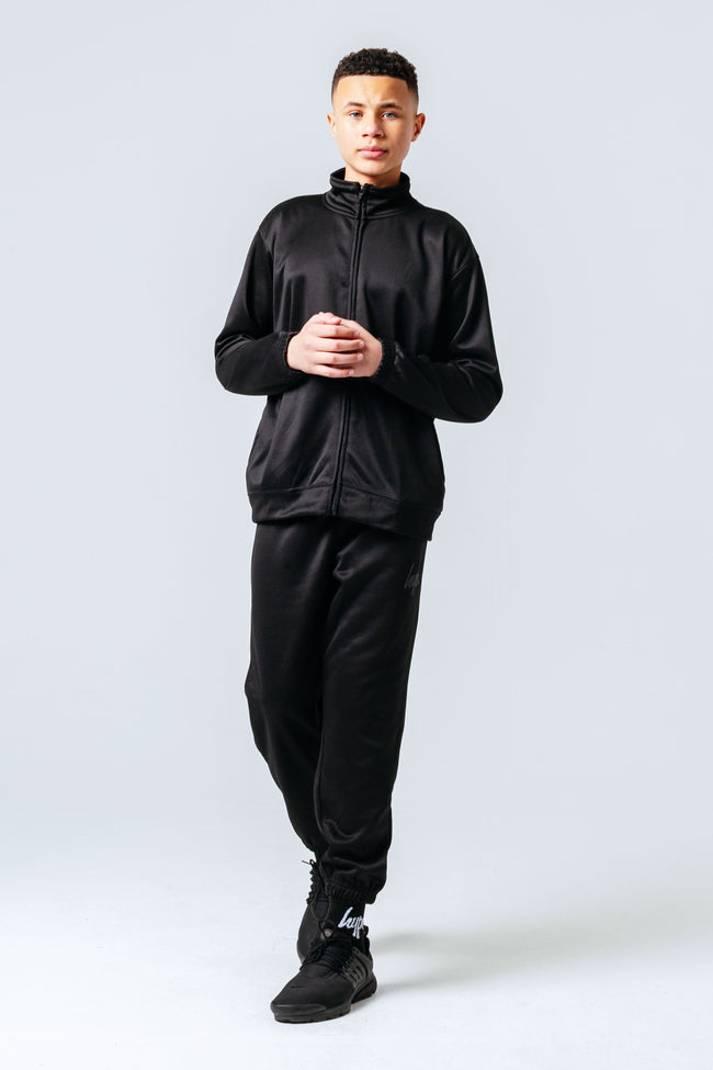 HYPE BLACK ESSENTIAL KIDS TRACKSUIT