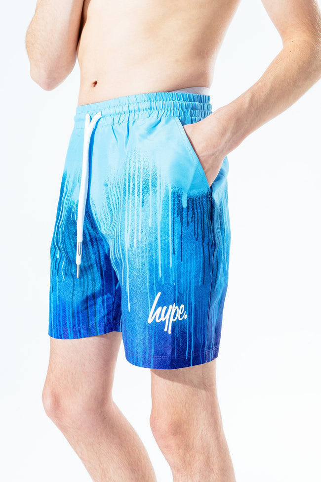 HYPE BLUE DRIPS KIDS SHORTS