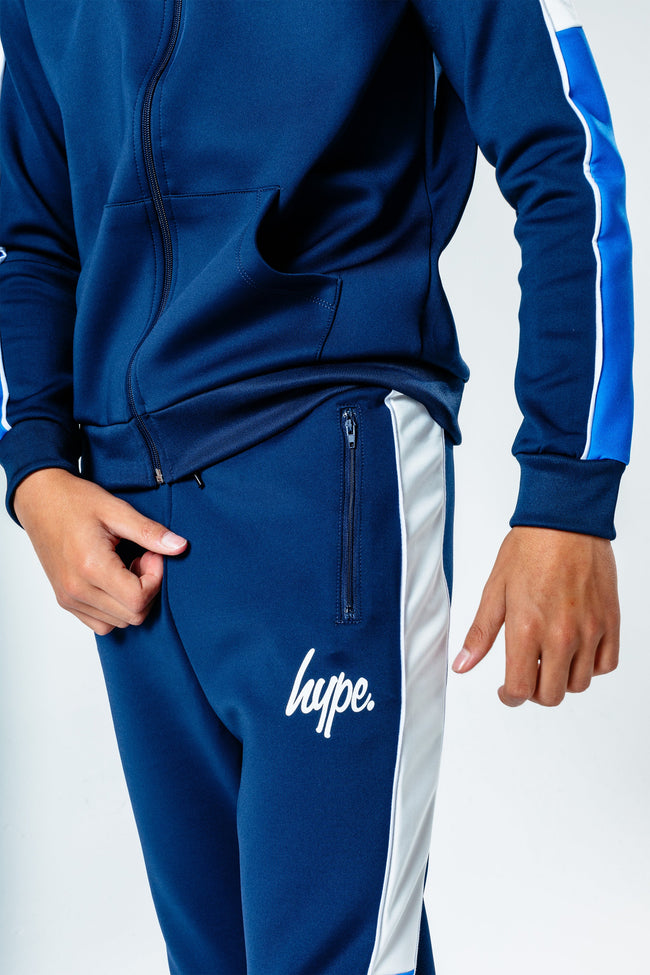 Hype Blue Dual Kids Zip Hoodie