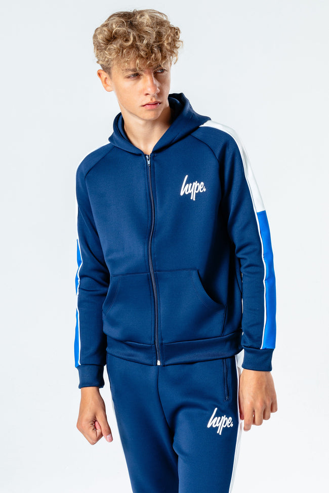 HYPE BLUE DUAL KIDS ZIP HOODIE