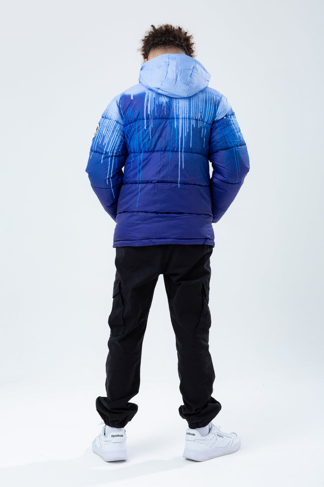 HYPE BLUE DRIPS KIDS PUFFER JACKET