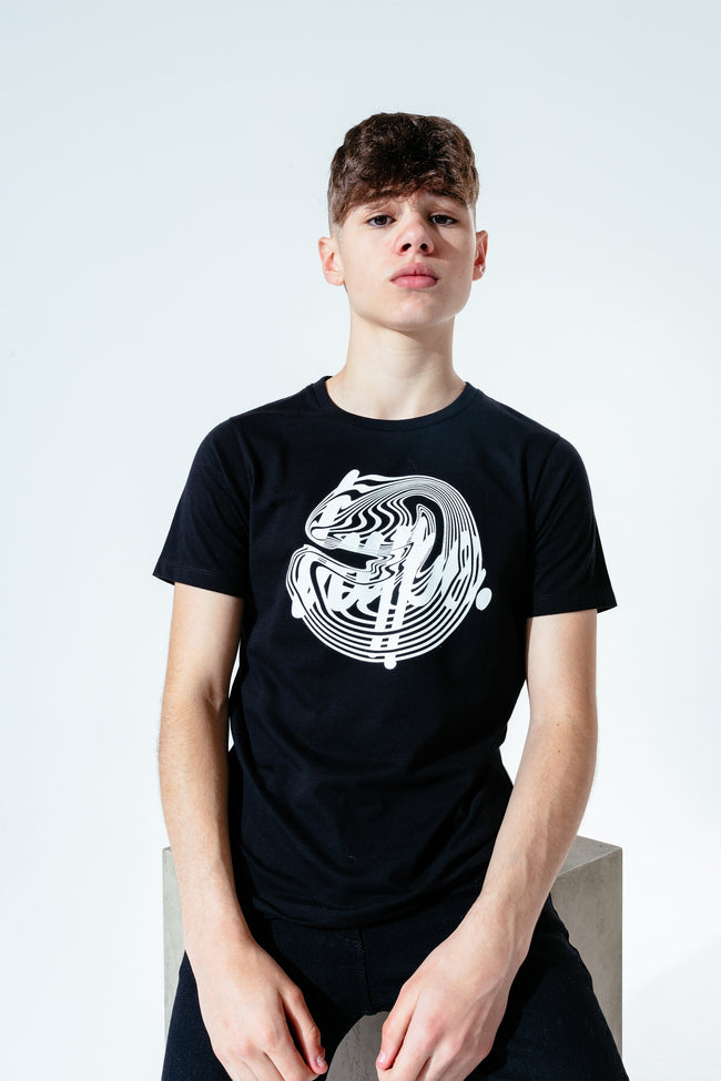 HYPE BLACK WAVE SCRIPT KIDS T-SHIRT