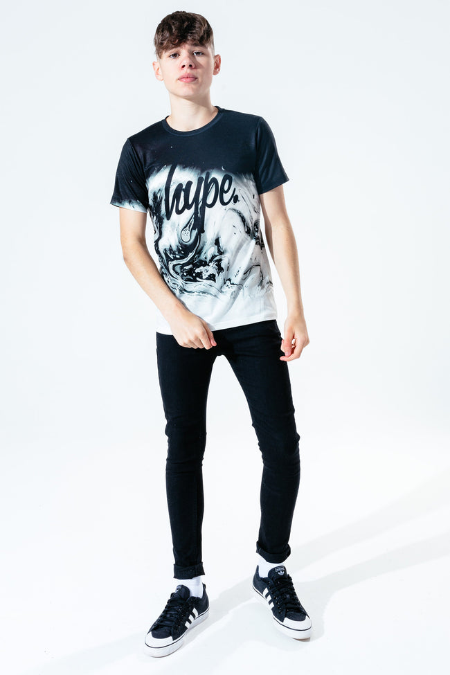 HYPE MARBLE BLACK FADE KIDS T-SHIRT