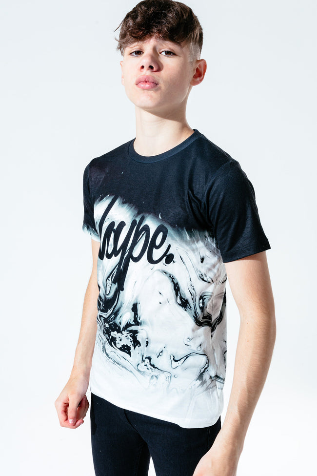 HYPE MARBLE BLACK FADE KIDS T-SHIRT