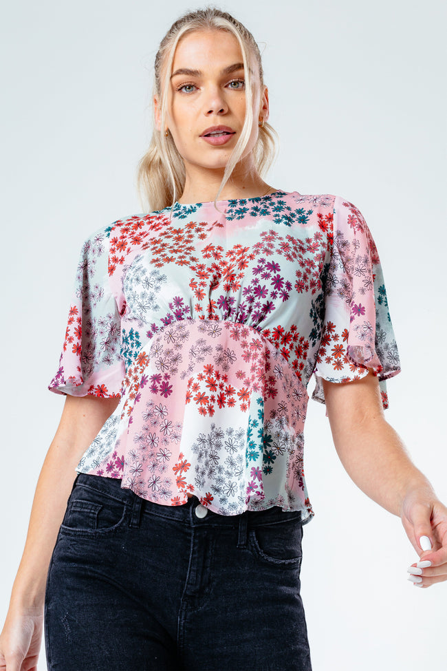 HYPE PAINT DAISY WOMEN'S BLOUSE