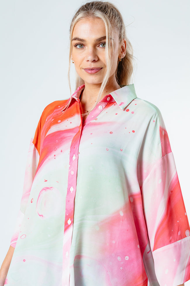 Hype Marble Brick Women'S Oversized Shirt