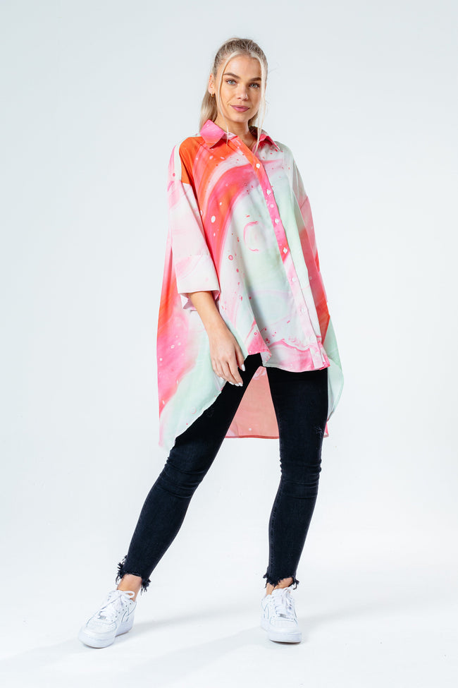 HYPE MARBLE BRICK WOMEN'S OVERSIZED SHIRT