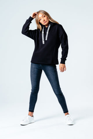 Hype Black Xl Women'S Pullover Hoodie