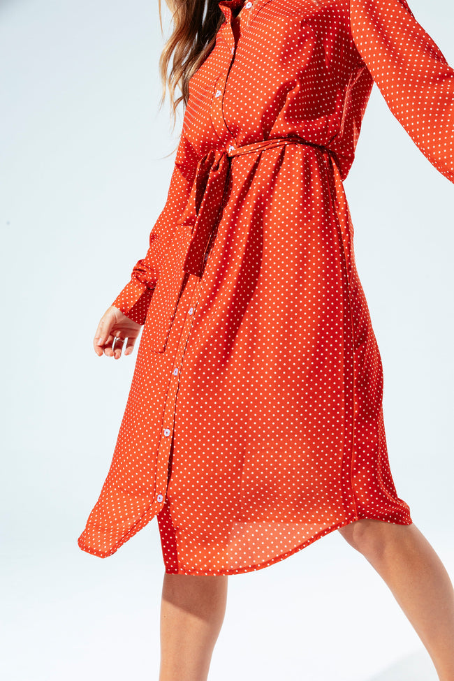 Hype Brick Polka Dot Women'S Shirt Dress