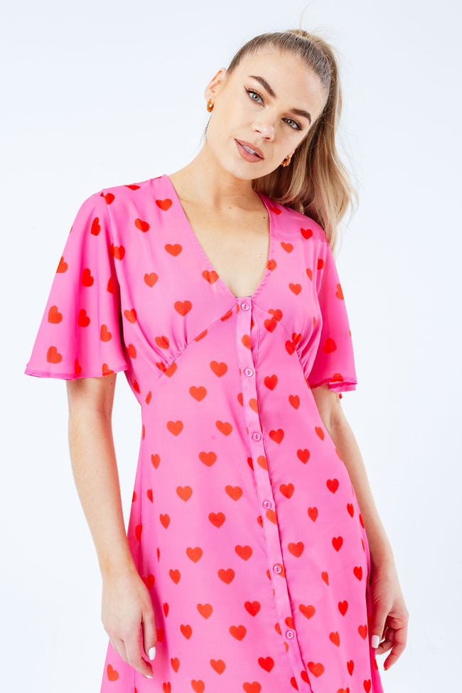 PINK HEART WOMEN DRESS