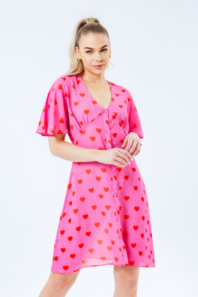 PINK HEART WOMEN DRESS