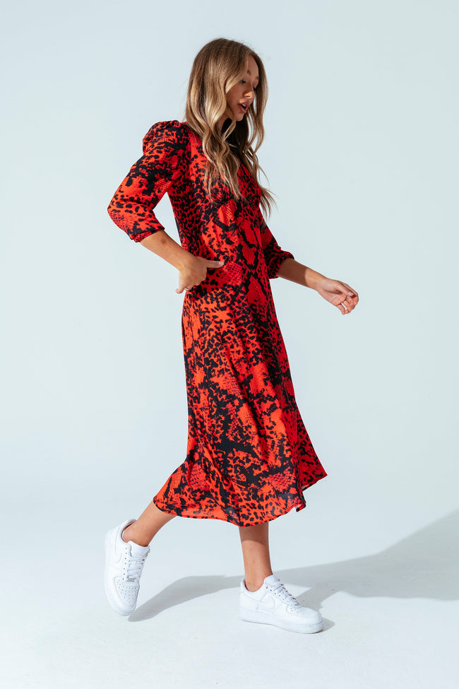 Hype Red Snake Women'S Dress