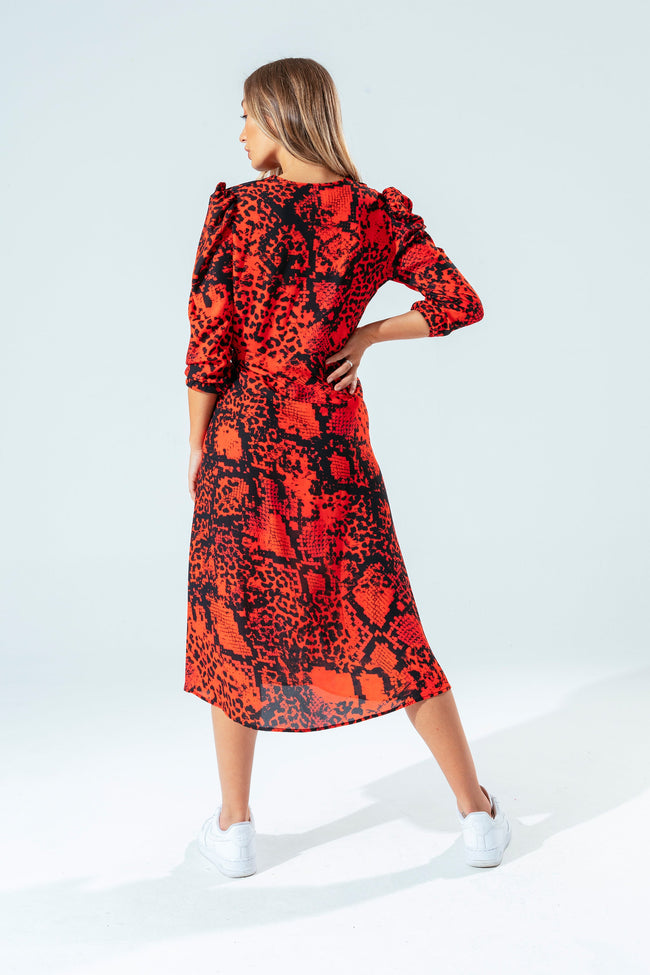 Hype Red Snake Women'S Dress