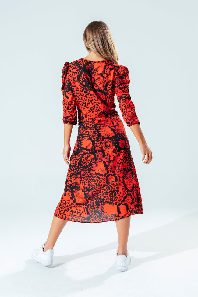 Hype Red Snake Women'S Dress