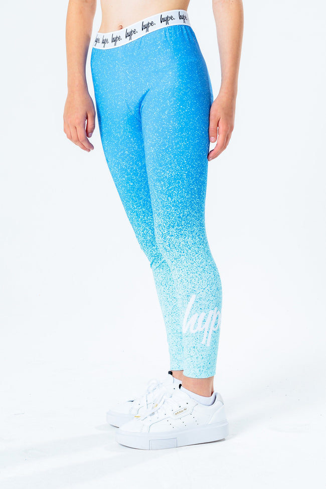 HYPE MINT SPECKLE FADE KIDS LEGGINGS