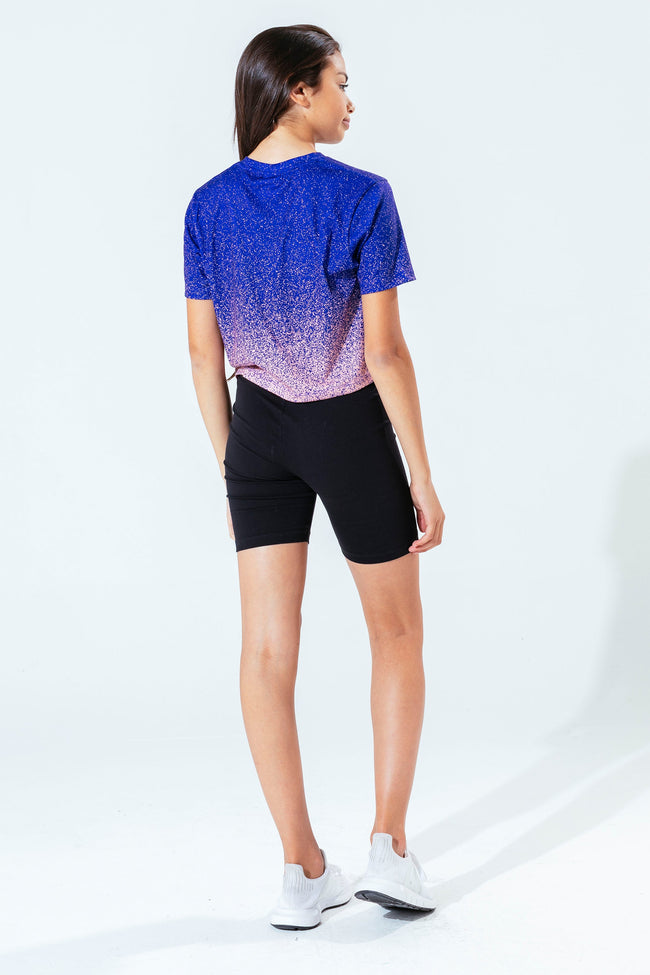 Hype Rose Gold Speckle Fade Kids Crop T-Shirt