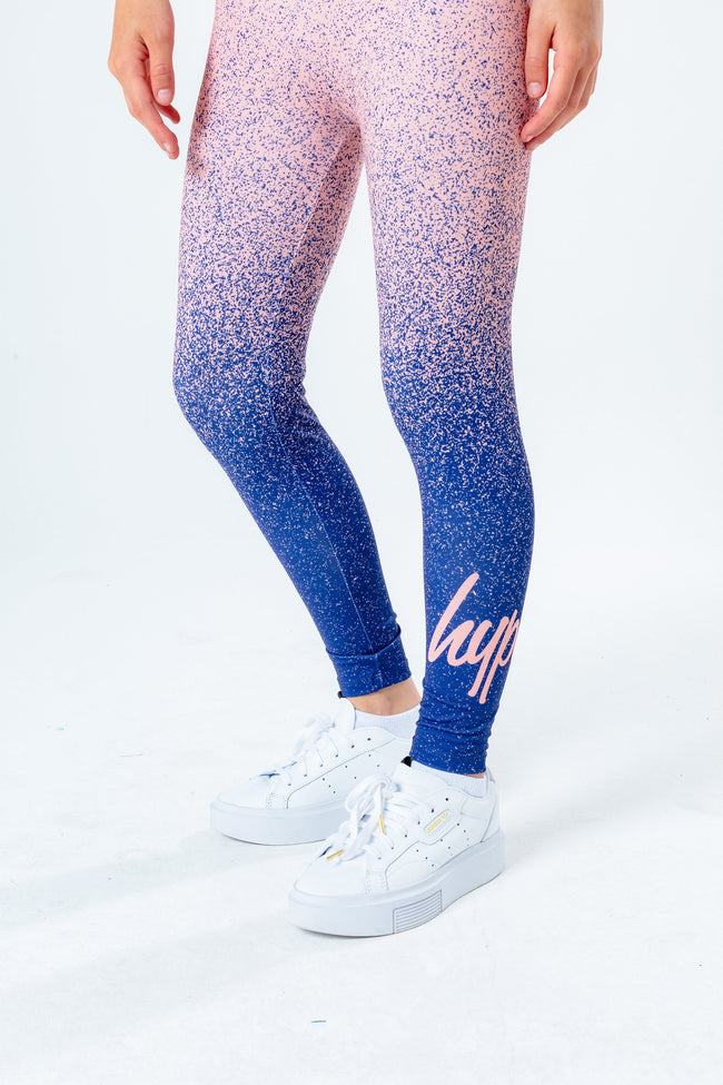 HYPE ROSE GOLD SPECKLE FADE KIDS LEGGINGS