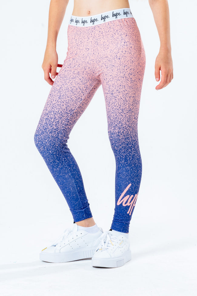 HYPE ROSE GOLD SPECKLE FADE KIDS LEGGINGS