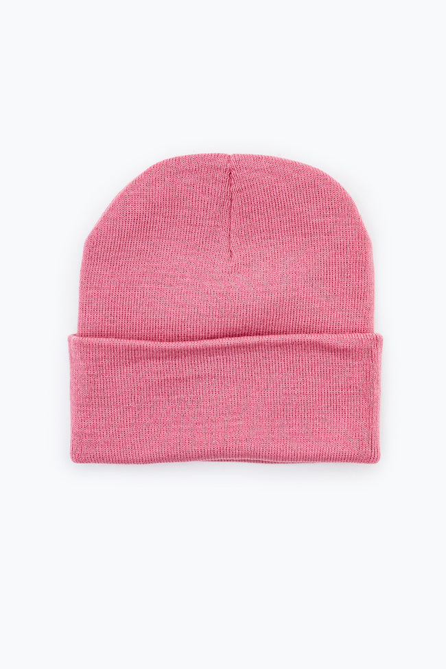 Hype Pink Script Kids Beanie