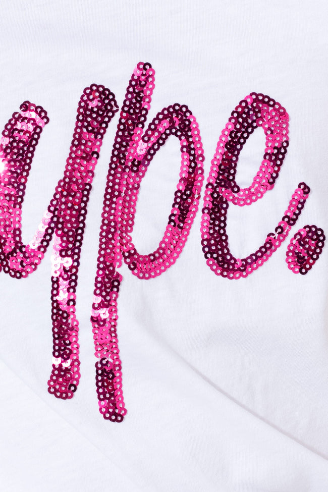 HYPE SEQUIN SCRIPT KIDS T-SHIRT