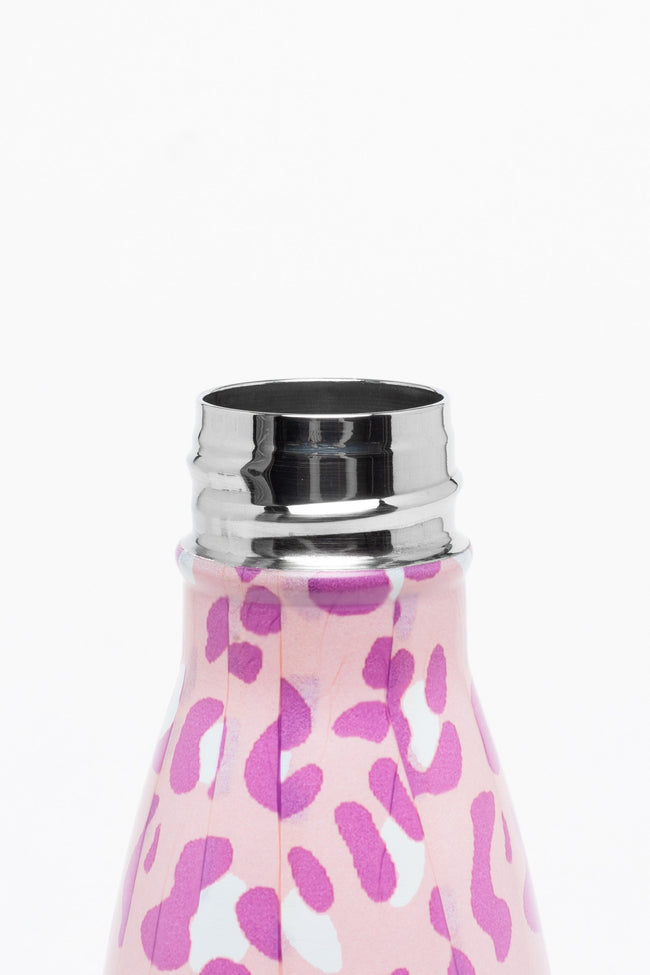 HYPE UNISEX PINK TONE ON TONE LEOPARD CREST BOTTLE