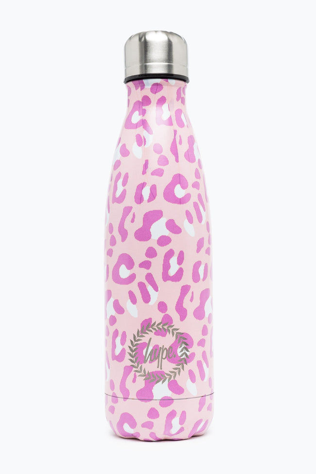 HYPE UNISEX PINK TONE ON TONE LEOPARD CREST BOTTLE