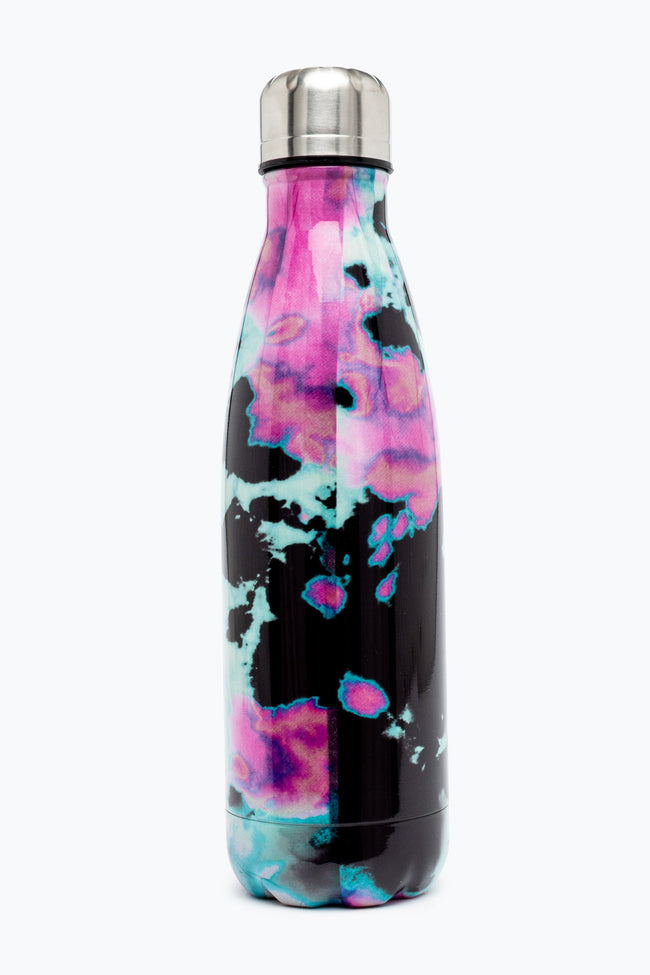 HYPE UNISEX BLACK PINK TIE DYE CREST BOTTLE