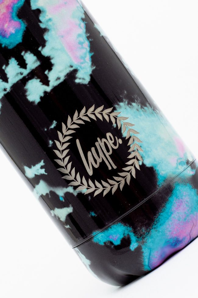 HYPE UNISEX BLACK PINK TIE DYE CREST BOTTLE