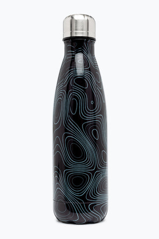 HYPE UNISEX BLACK TOPOGRAPHIC MINI CREST BOTTLE