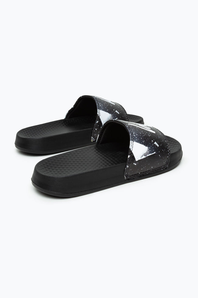 HYPE KIDS UNISEX BLACK EXPLOSION MINI SCRIPT SLIDERS