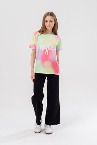 HYPE GIRLS PASTEL SPRAY PAINT SCRIPT T-SHIRT