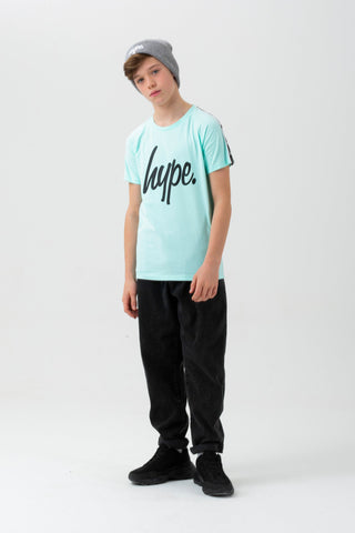 HYPE BOYS TURQUOISE DIVERSION SCRIPT RAGLAN T-SHIRT