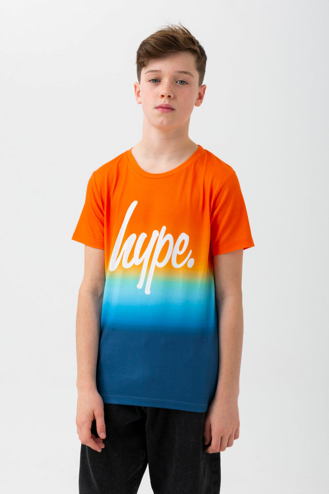 HYPE BOYS ORANGE OCEAN SCRIPT T-SHIRT