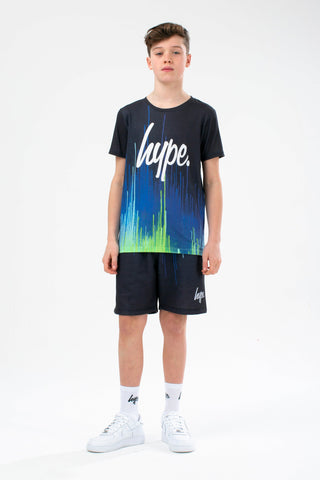 HYPE BOYS BLACK PACIFIC DRIPS SCRIPT T-SHIRT