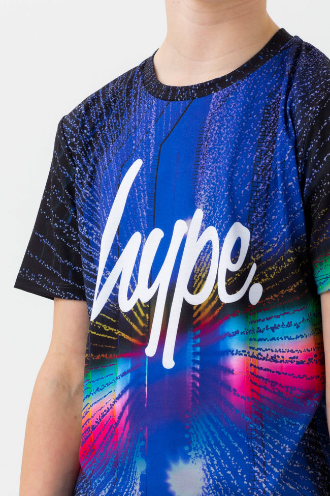 HYPE BOYS BLUE ANALOG SCRIPT T-SHIRT