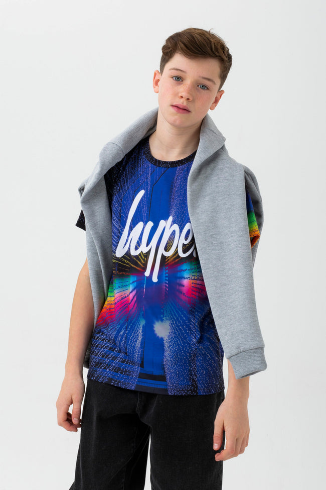 HYPE BOYS BLUE ANALOG SCRIPT T-SHIRT