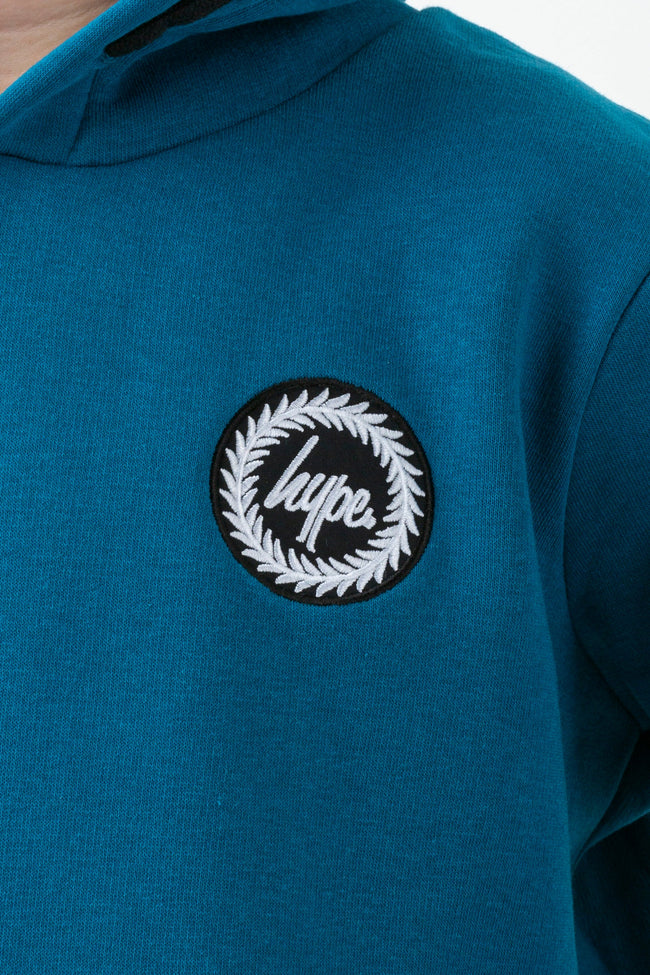 HYPE BOYS TEAL COMMAND CREST HOODIE