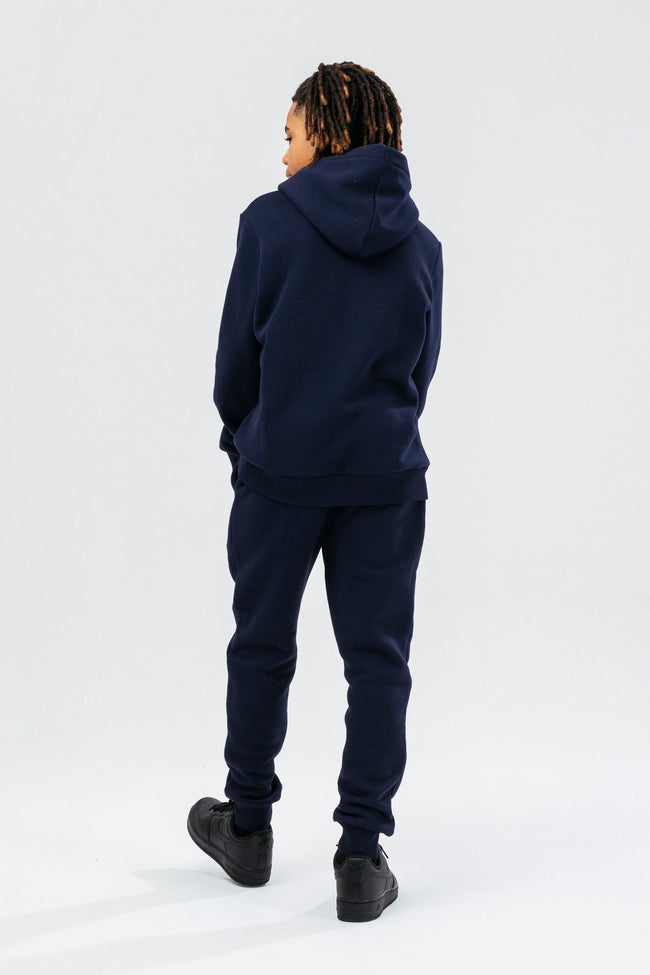 HYPE BOYS NAVY WAVE SCRIPT HOODIE