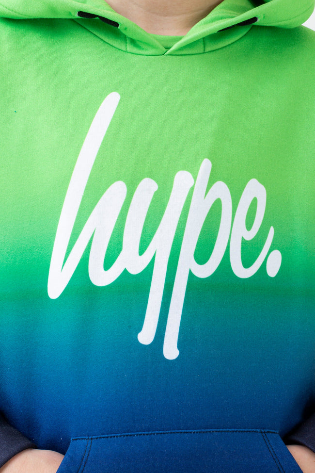 HYPE BOYS GREEN LIME SCRIPT HOODIE