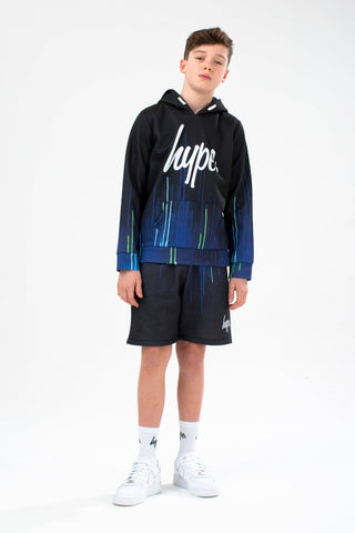 HYPE BOYS BLACK PACIFIC DRIPS SCRIPT HOODIE