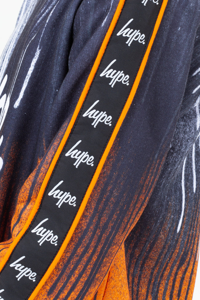 HYPE BOYS ORANGE DRIPS SCRIPT HOODIE