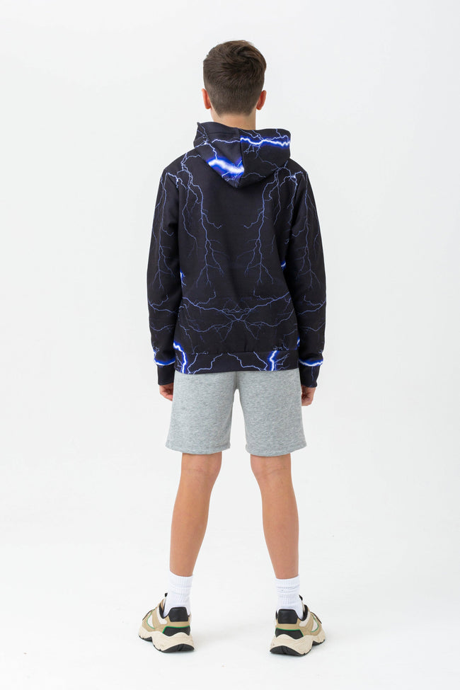 HYPE BOYS BLACK LIGHTNING SCRIPT HOODIE