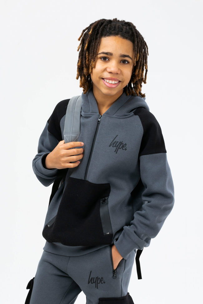 HYPE BOYS CHARCOAL PLOY SCRIPT HOODIE