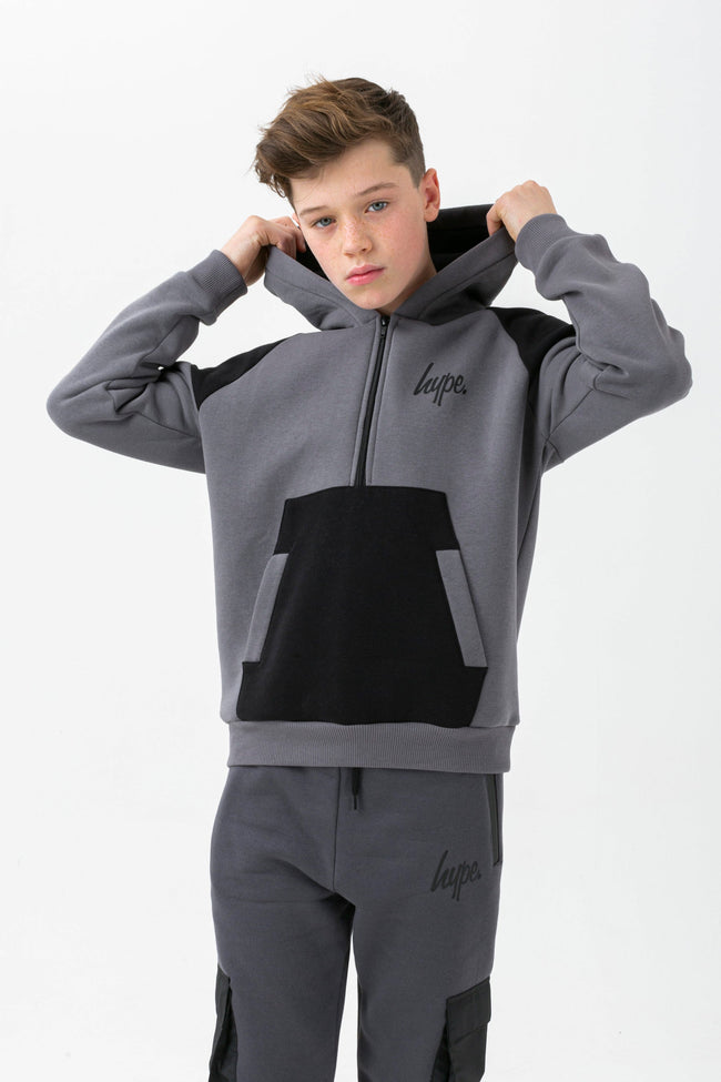 HYPE BOYS CHARCOAL PLOY SCRIPT HOODIE